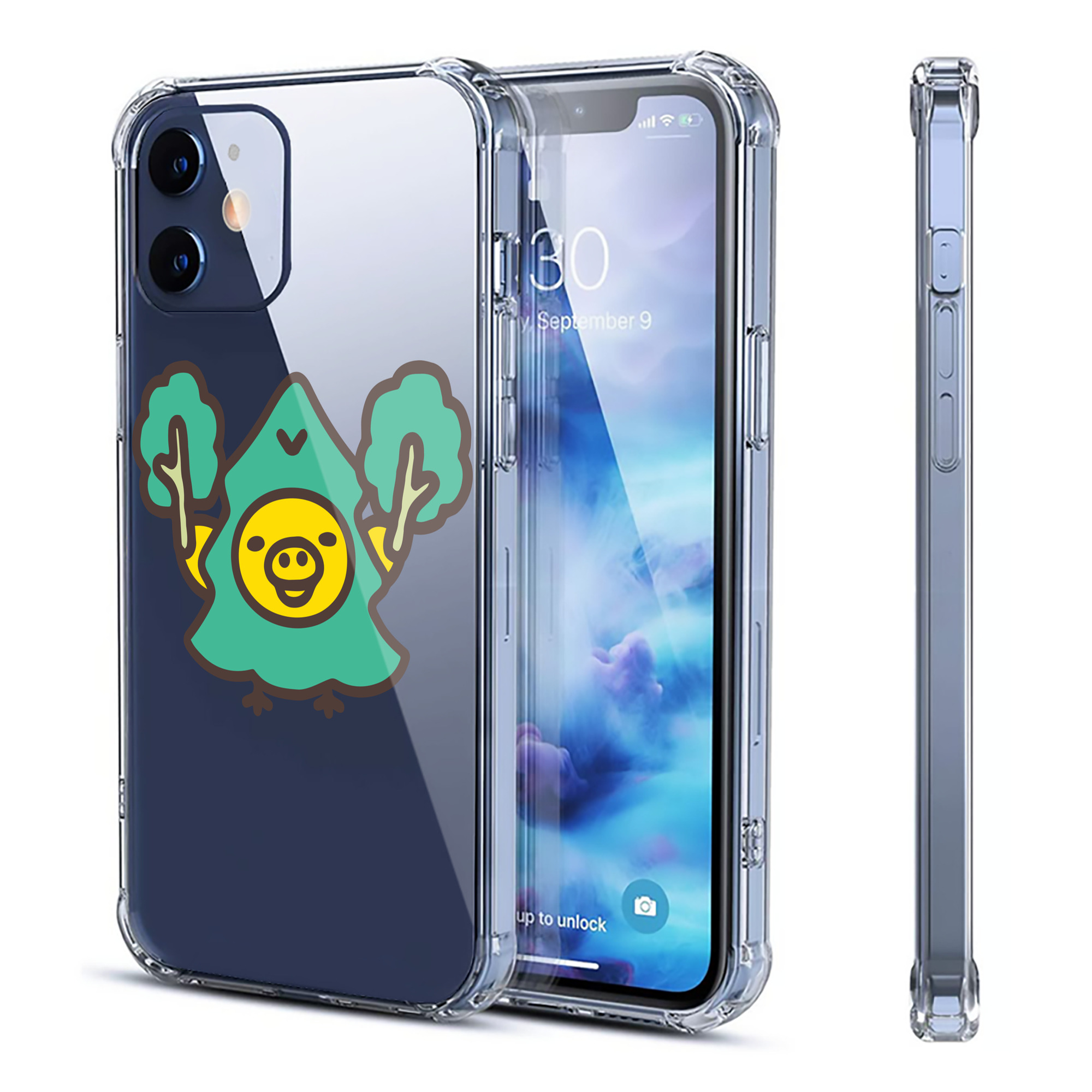 （画像用） リラックマ リラックマ キイロイトリ Rilakkuma Korilakkuma Kiiroitori 【iPhone 12シリーズ対応】透明スマホケース（クリアソフトケース）